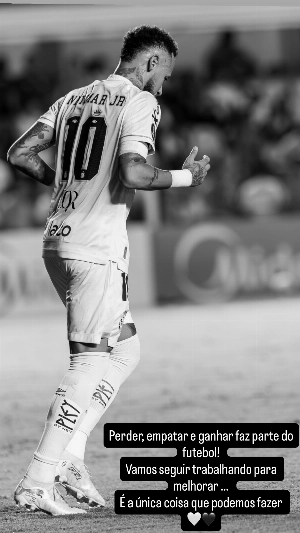 ge - Neymar se manifesta nas redes após empate do Santos: 