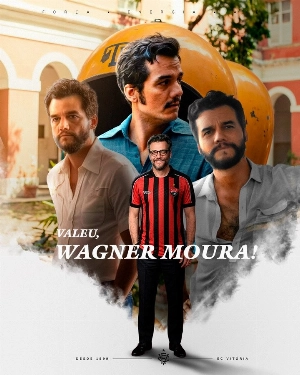 ge - Sem Oscar, Wagner Moura recebe apoio do Vitória e torcedores nas redes sociais: 