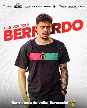 ge - Brusque anuncia retorno do volante Bernardo