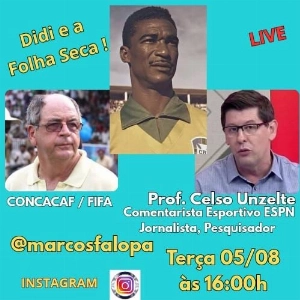 Terceiro Tempo - Milton Neves - Didi e sua 'Folha Seca': o tema da live de Marcos Falopa, que recebe Celso Unzelte - Notícias - Terceiro Tempo