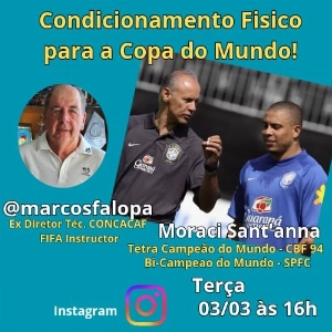 Terceiro Tempo - Milton Neves - Preparador físico Moraci Sant´Anna é o convidado da live de Marcos Falopa nesta terça - Notícias - Terceiro Tempo