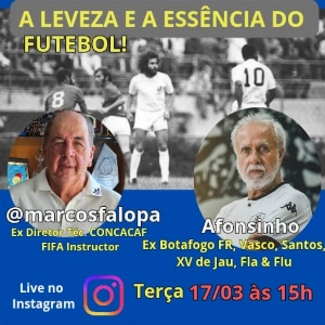 Terceiro Tempo - Milton Neves - Afonsinho participa da live de Marcos Falopa nesta terça-feira - Notícias - Terceiro Tempo