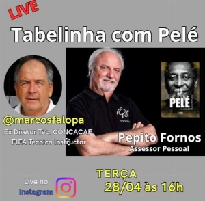 Terceiro Tempo - Milton Neves - Pepito Fornos, ex-assessor de Pelé, na live de Marcos Falopa desta terça-feira - Notícias - Terceiro Tempo