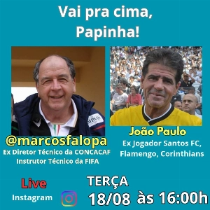 Terceiro Tempo - Milton Neves - João Paulo, o 'Papinha da Vila', é o convidado de Falopa na live desta terça-feira - Notícias - Terceiro Tempo
