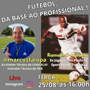 Terceiro Tempo - Milton Neves - O ex-volante Ramalho estará na live de Marcos Falopa nesta terça-feira - Notícias - Terceiro Tempo