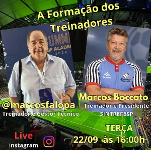Terceiro Tempo - Milton Neves - Marcos Boccato, treinador e presidente do SITREFESP é o convidado de Falopa na live desta terça-feira - Notícias - Terceiro Tempo