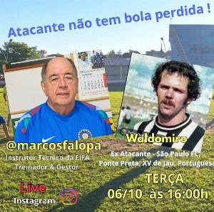 Terceiro Tempo - Milton Neves - Ex-Lusa e Ponte, Waldomiro participa hoje da live de Marcos Falopa - Notícias - Terceiro Tempo