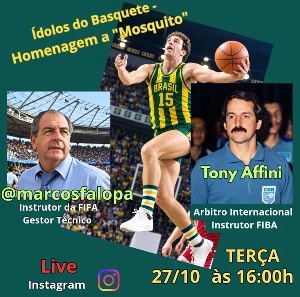 Terceiro Tempo - Milton Neves - Professor Tony Affini fala de basquete na live de Marcos Falopa nesta terça-feira - Notícias - Terceiro Tempo